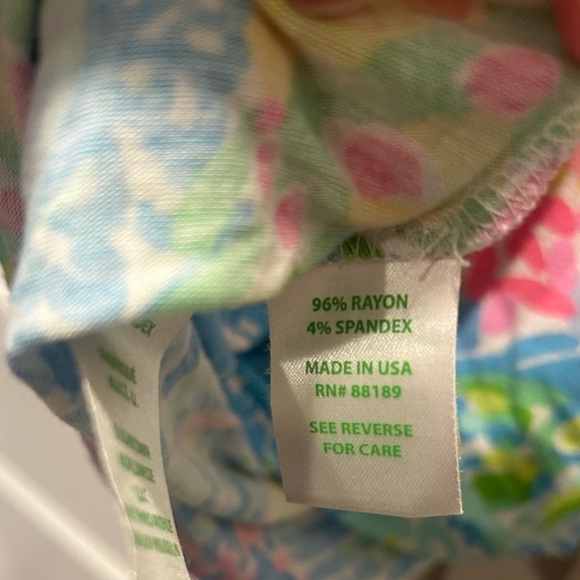 Lilly Pulitzer Women’s One Shoulder Ruffle Top Short Sleeve Multicolor Medium - Picture 7 of 10